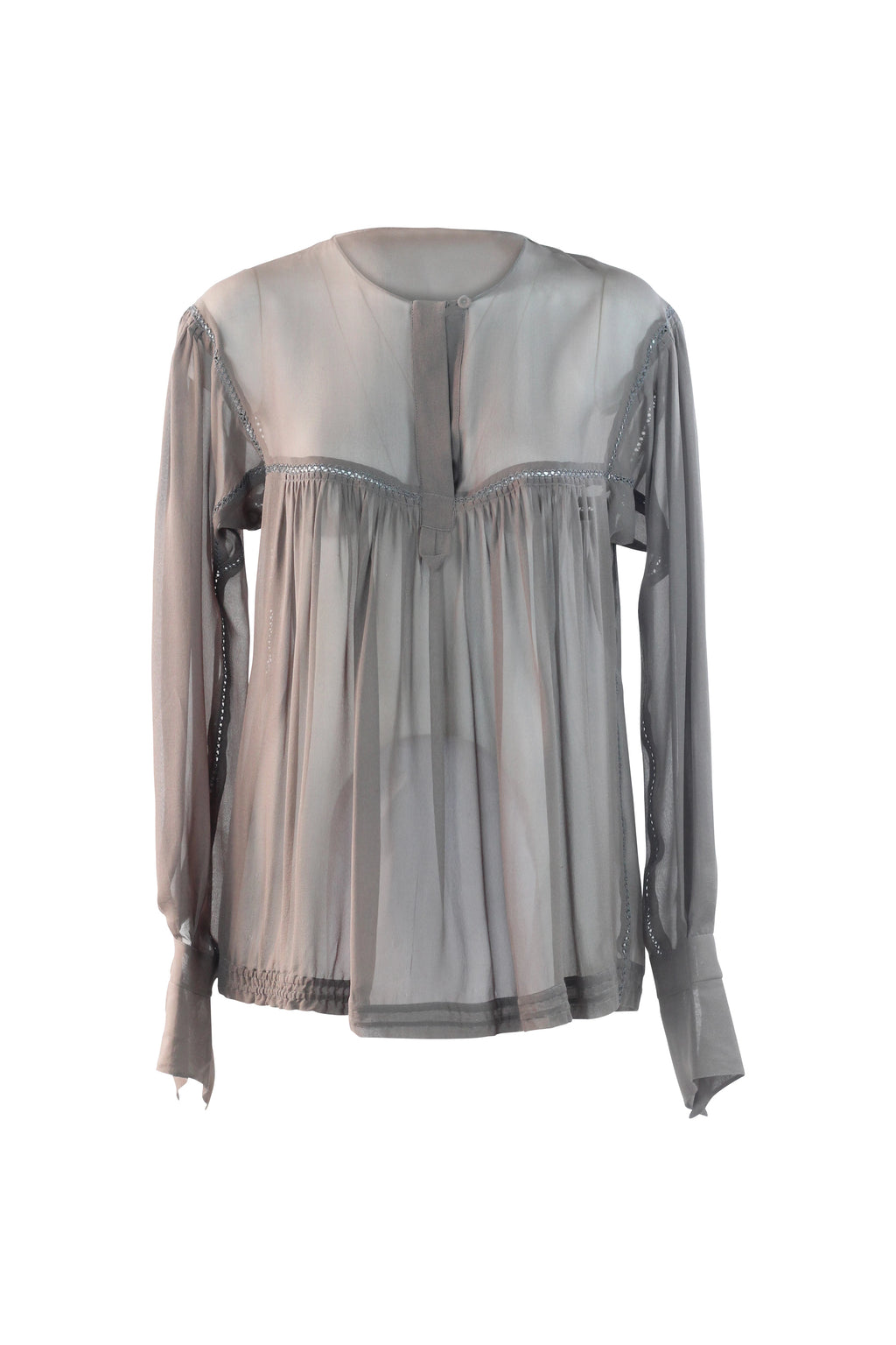 Taupe Ruched Blouse