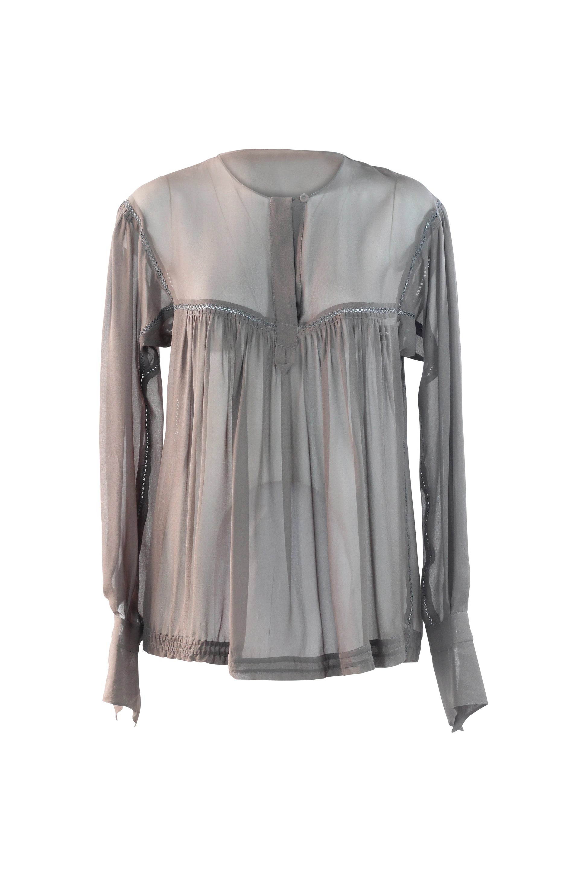 Taupe Ruched Blouse