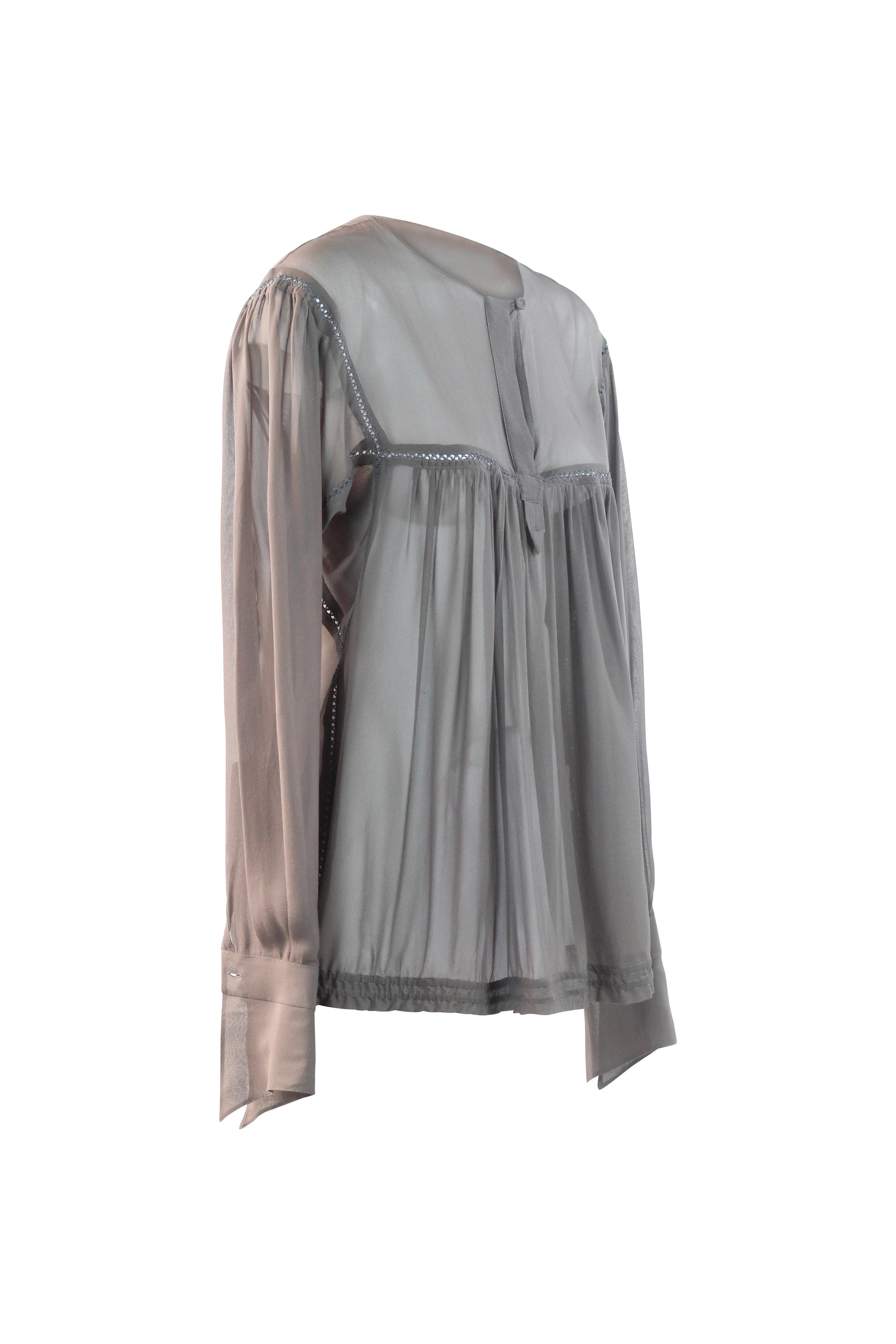 Taupe Ruched Blouse