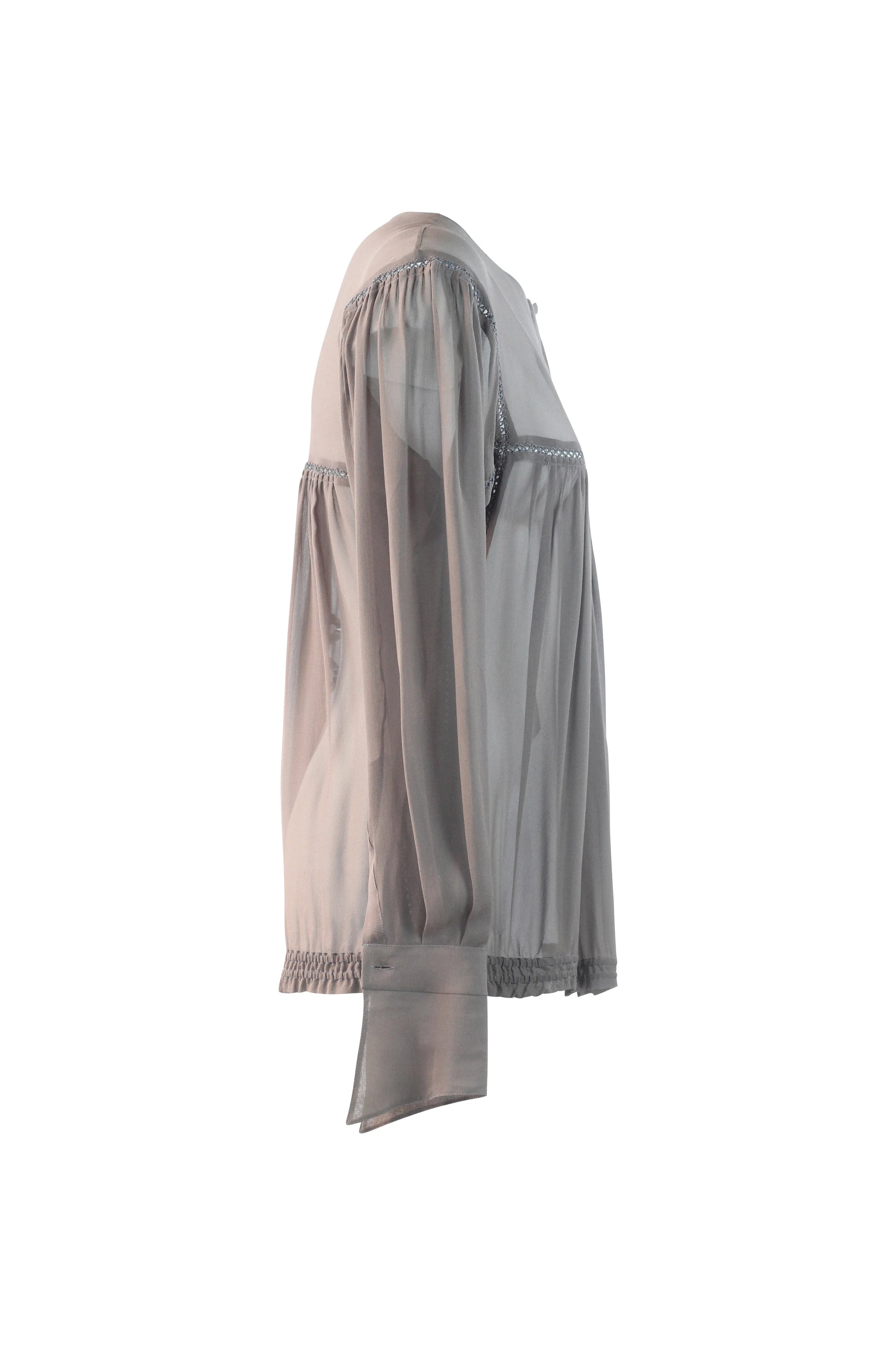 Taupe Ruched Blouse