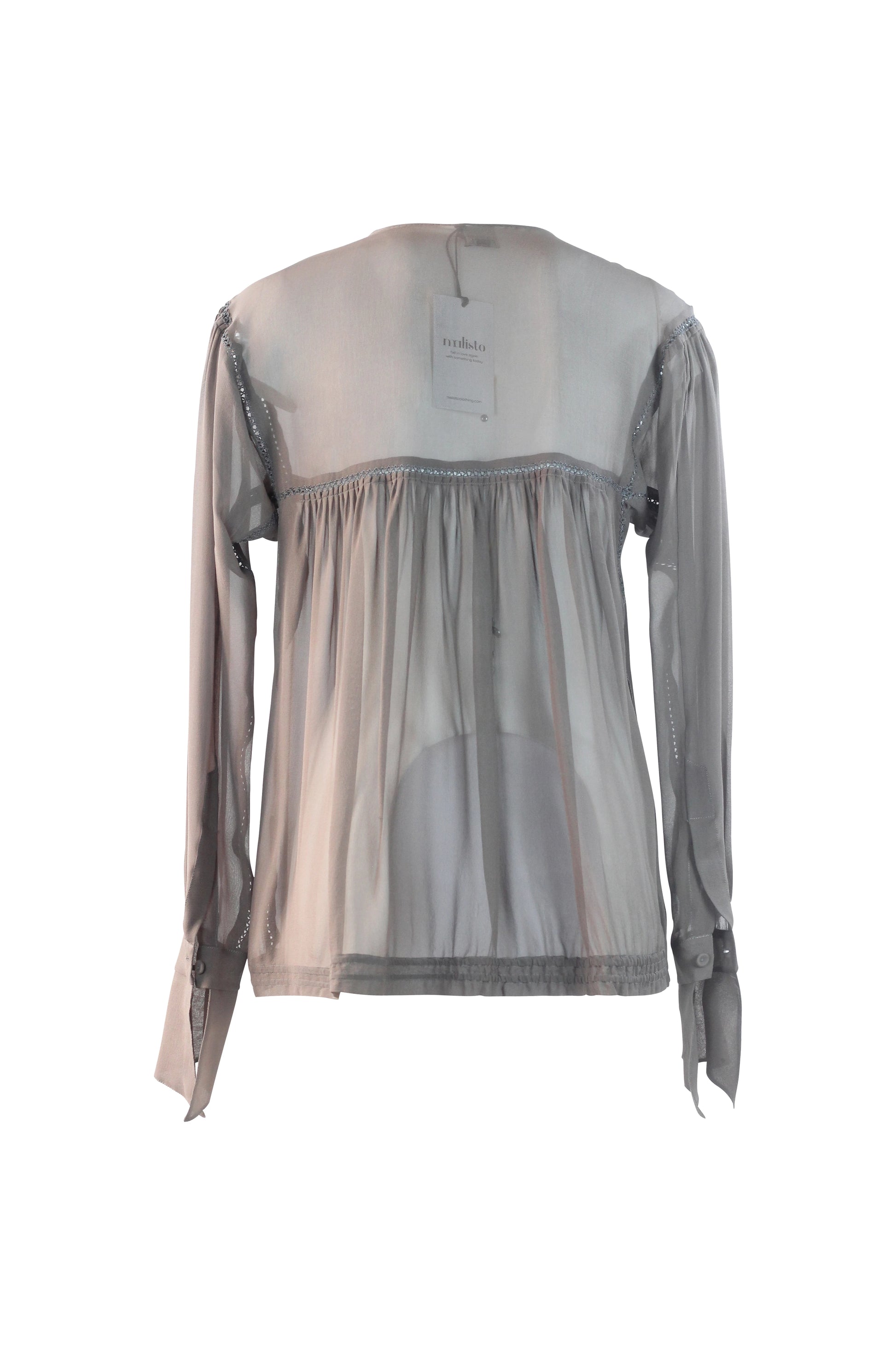 Taupe Ruched Blouse