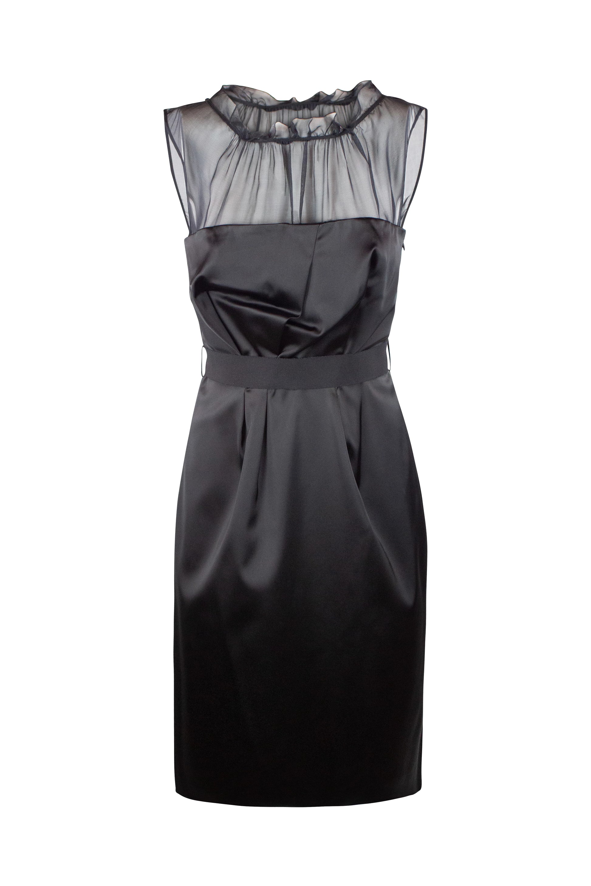 Black Satin Cocktail Dress