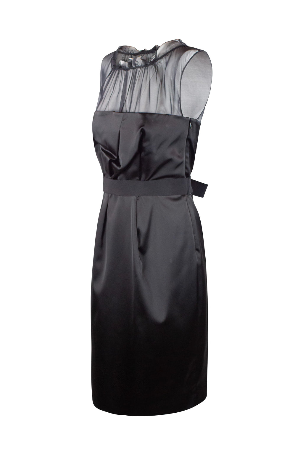Black Satin Cocktail Dress