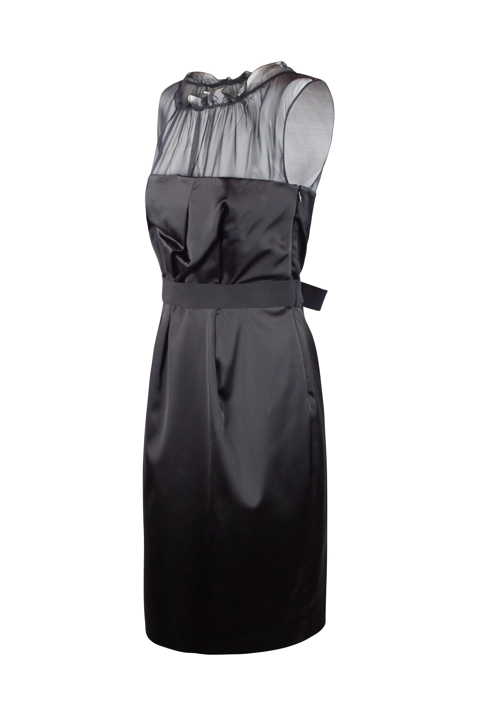Black Satin Cocktail Dress