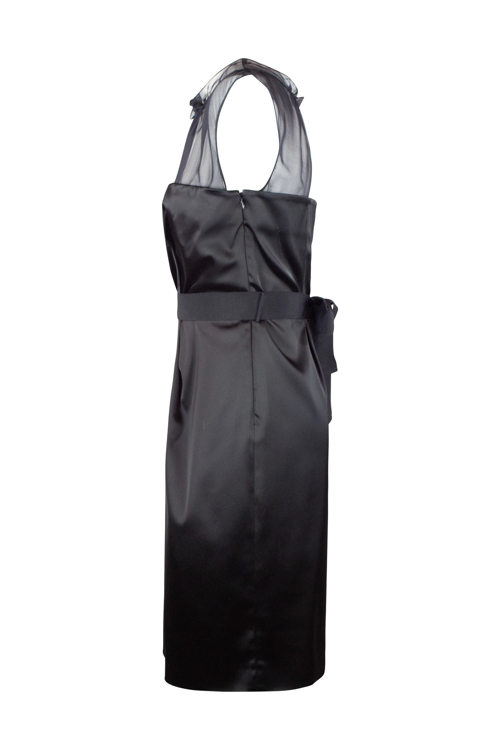 Black Satin Cocktail Dress