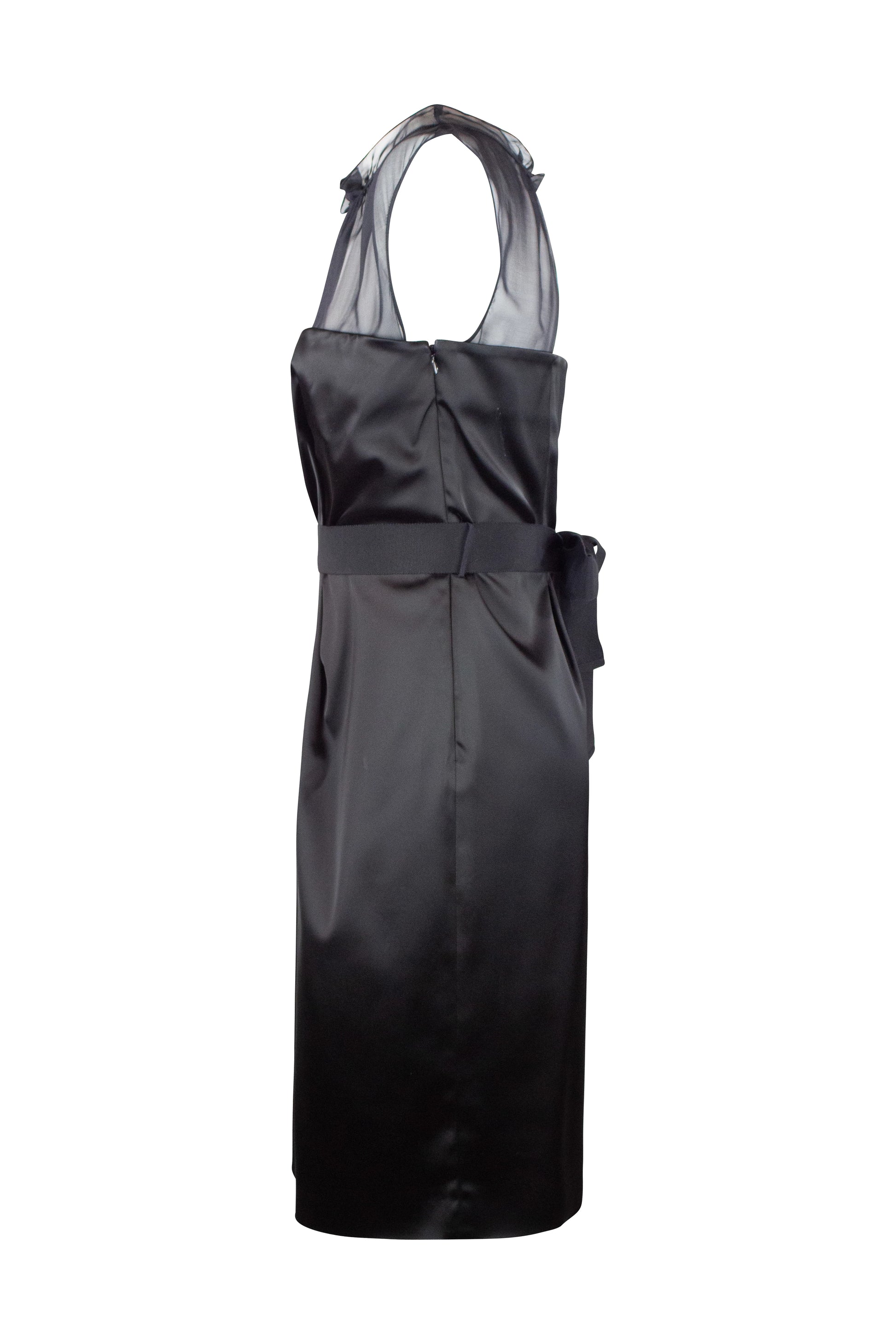 Black Satin Cocktail Dress
