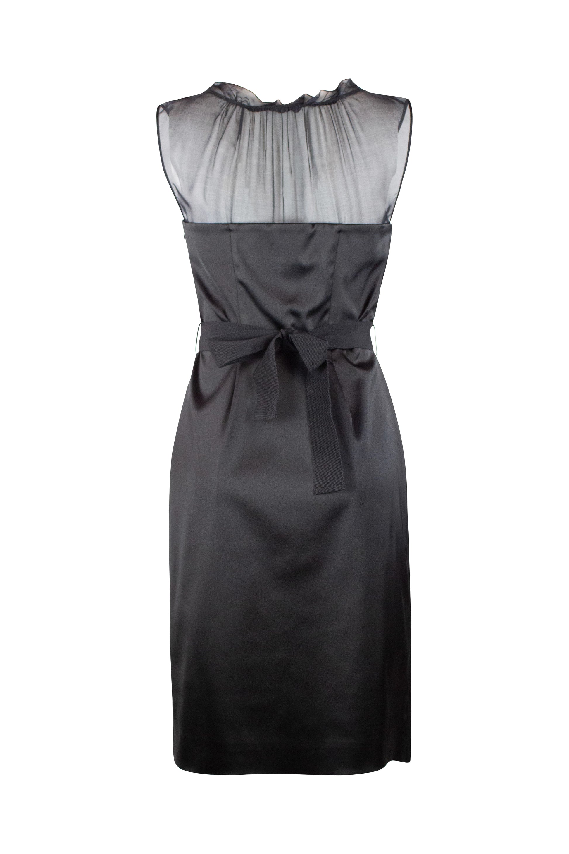 Black Satin Cocktail Dress