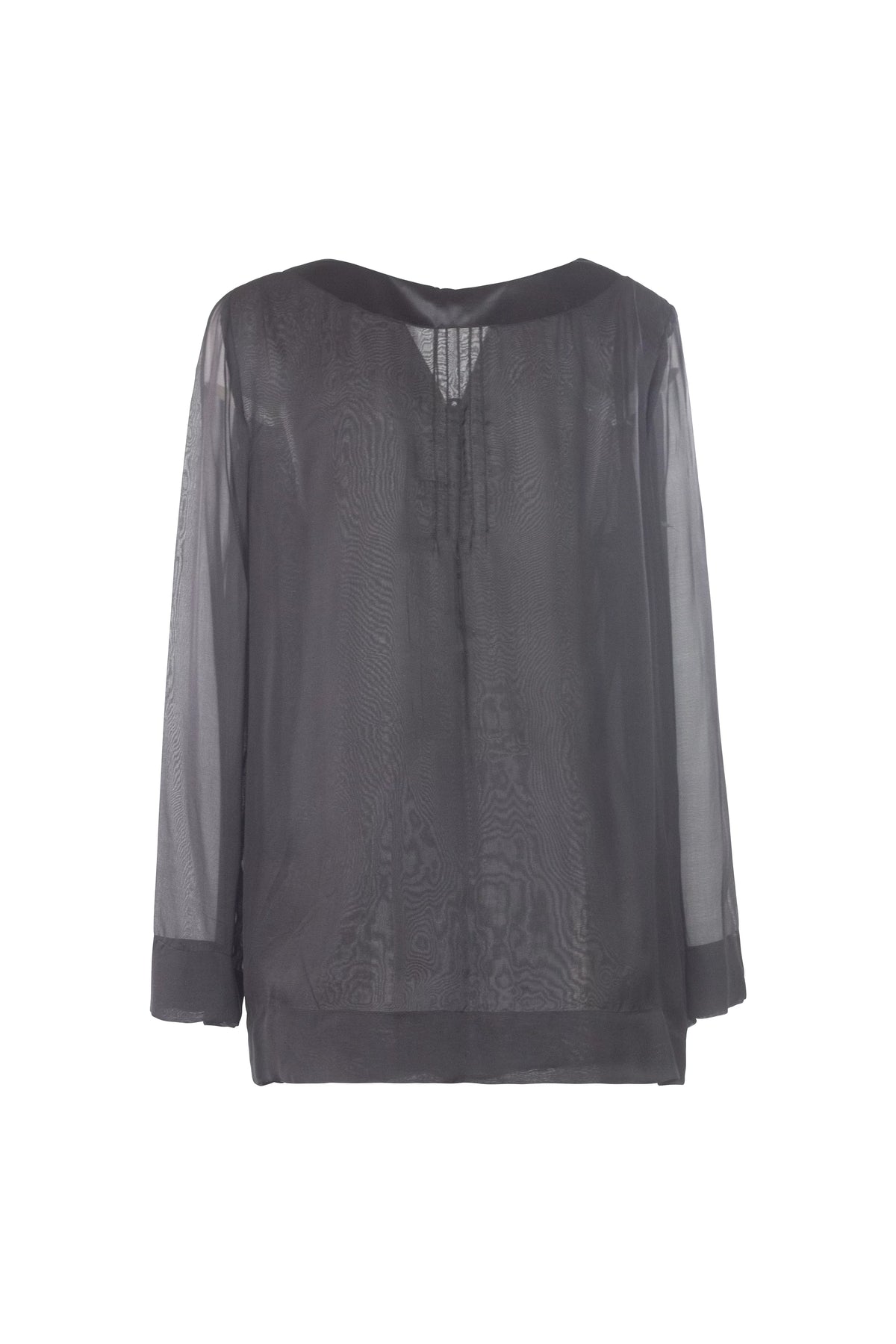 Silk Sheer Blouse Black