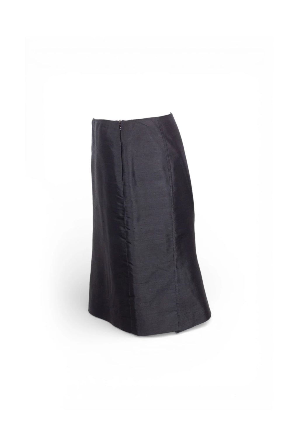 Chantung Silk Straight Skirt