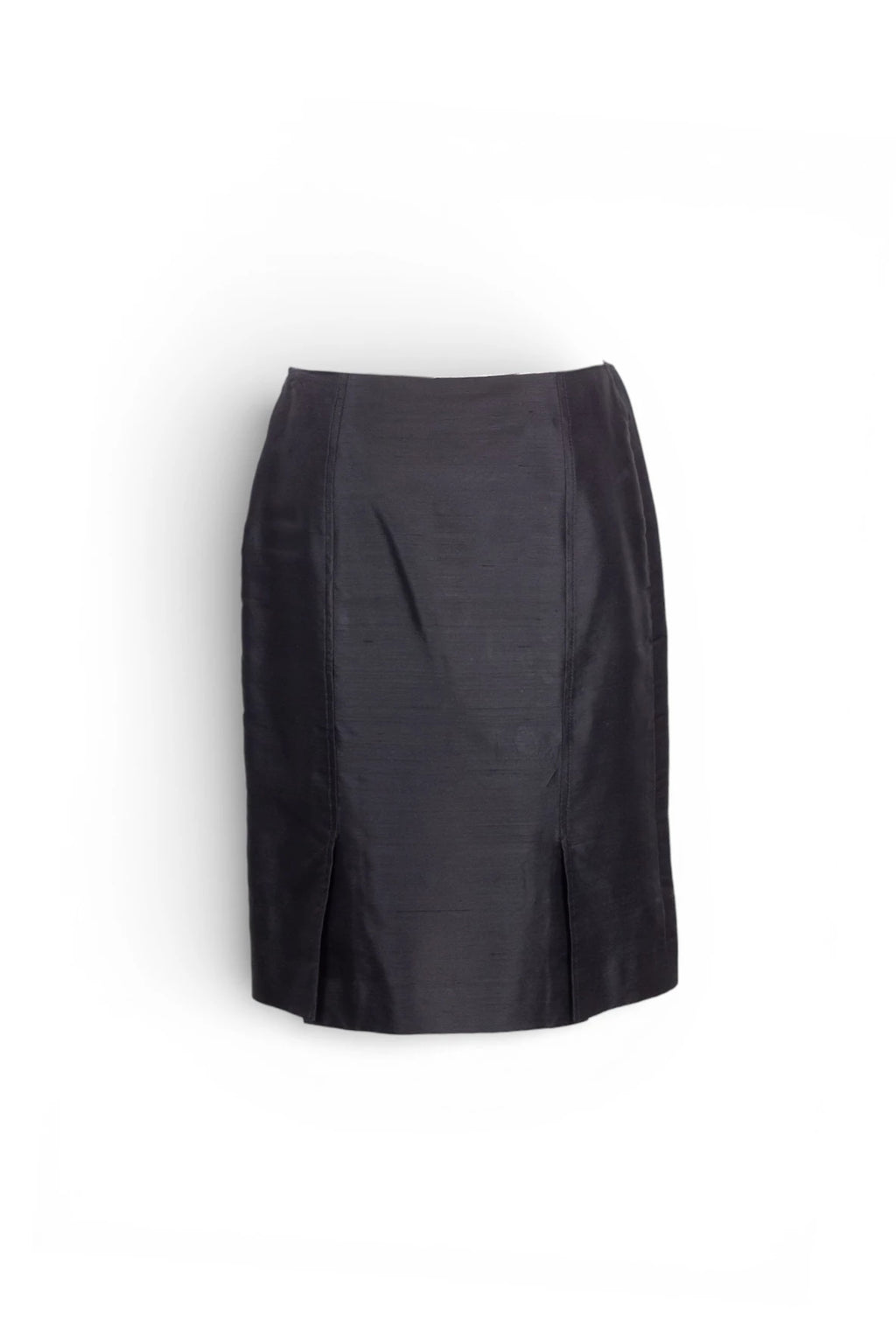 Chantung Silk Straight Skirt