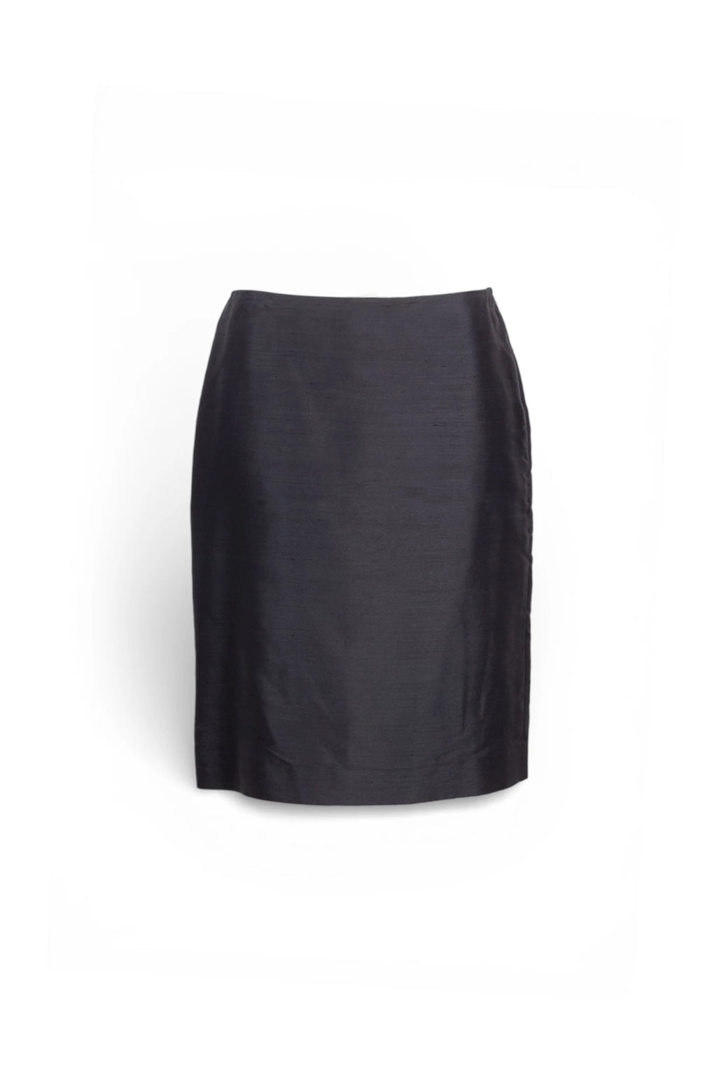Chantung Silk Straight Skirt