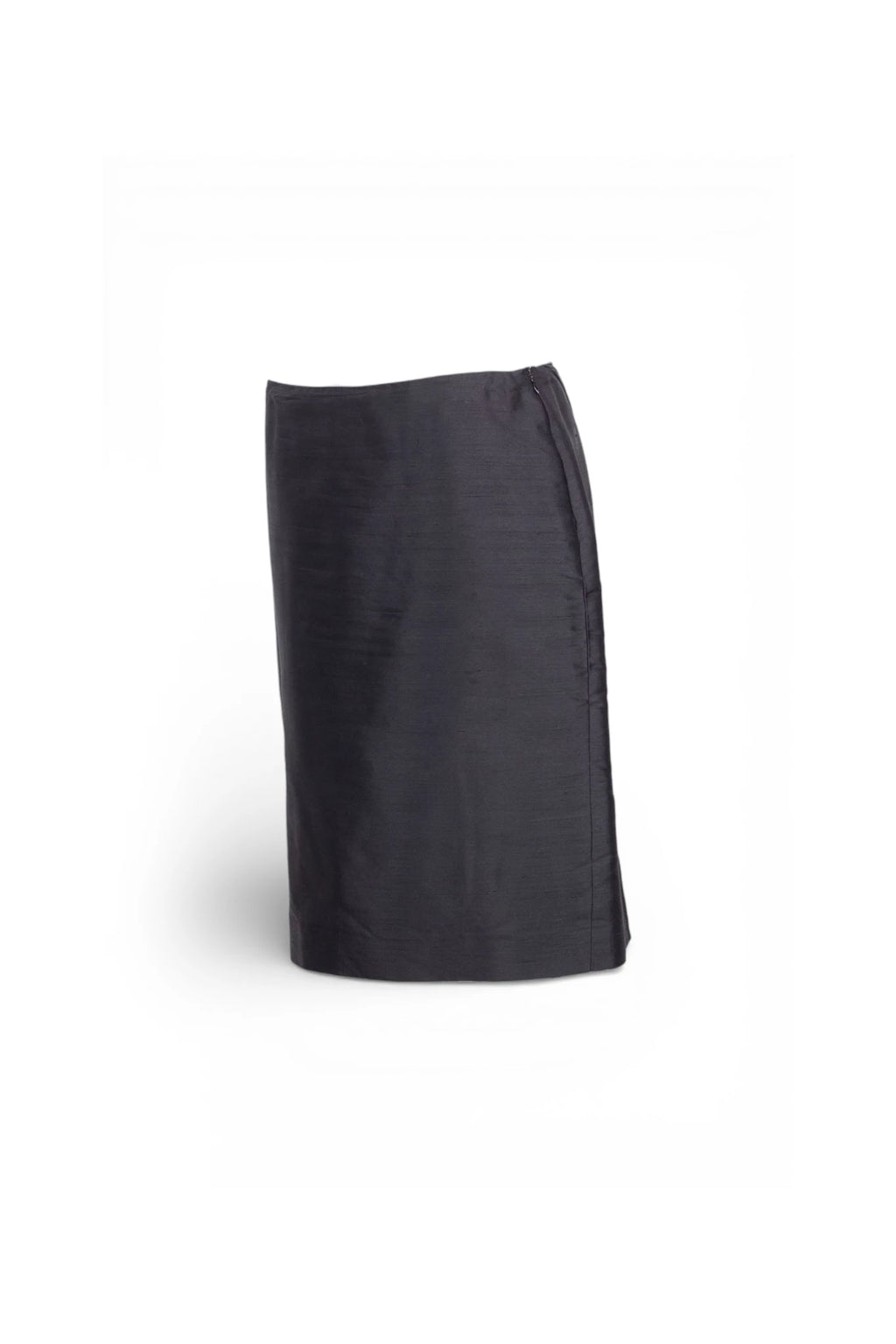 Chantung Silk Straight Skirt