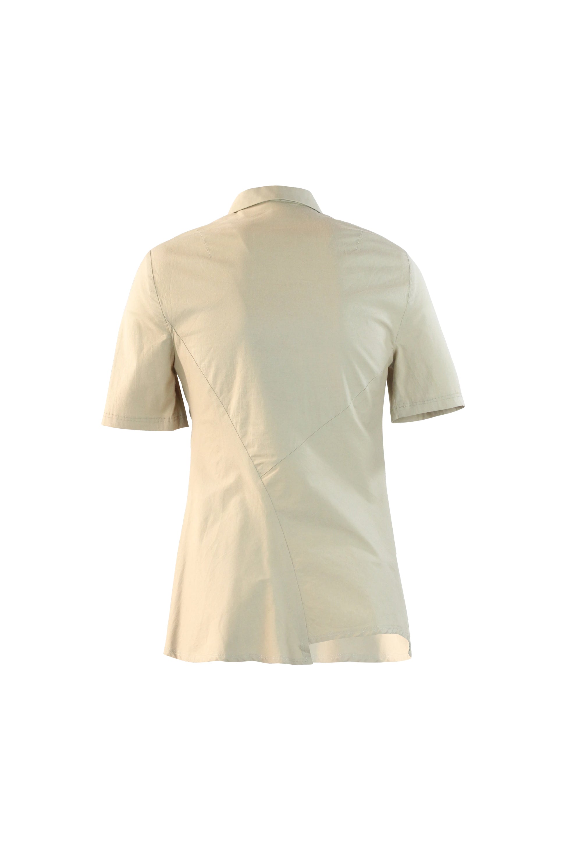 Beige Cotton Short-Sleeve shirt