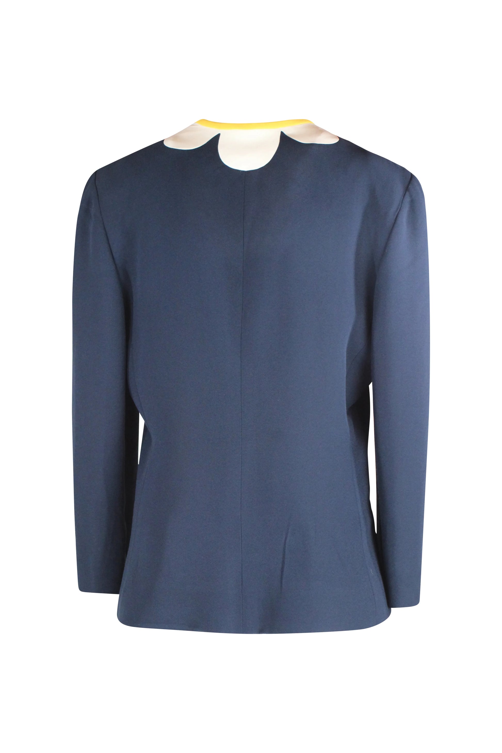 Navy Blue Jacket with Daisy Details