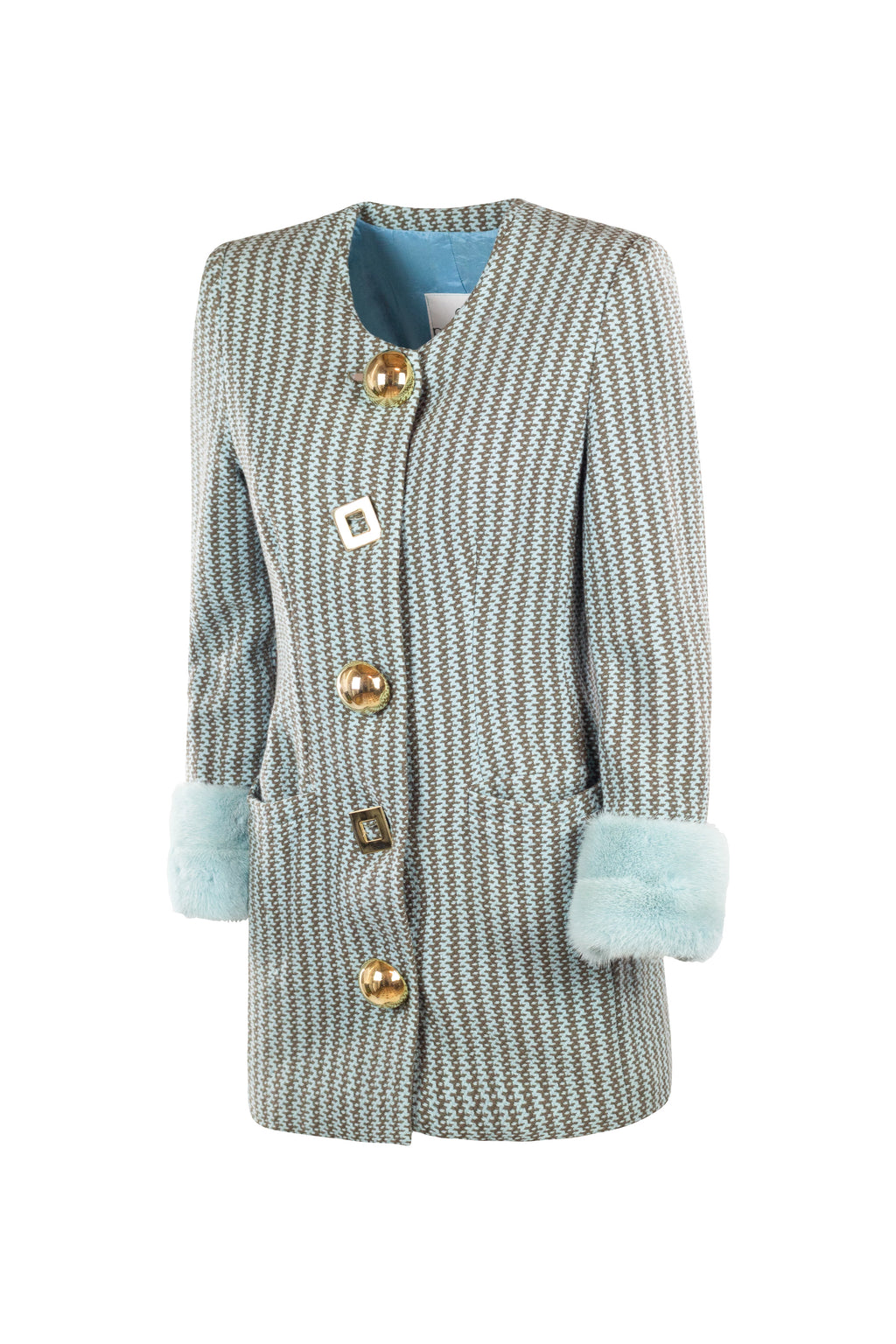 Robe Manteau with Mink Fur Trim