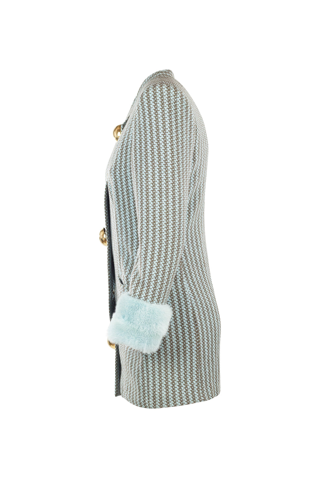 Robe Manteau with Mink Fur Trim