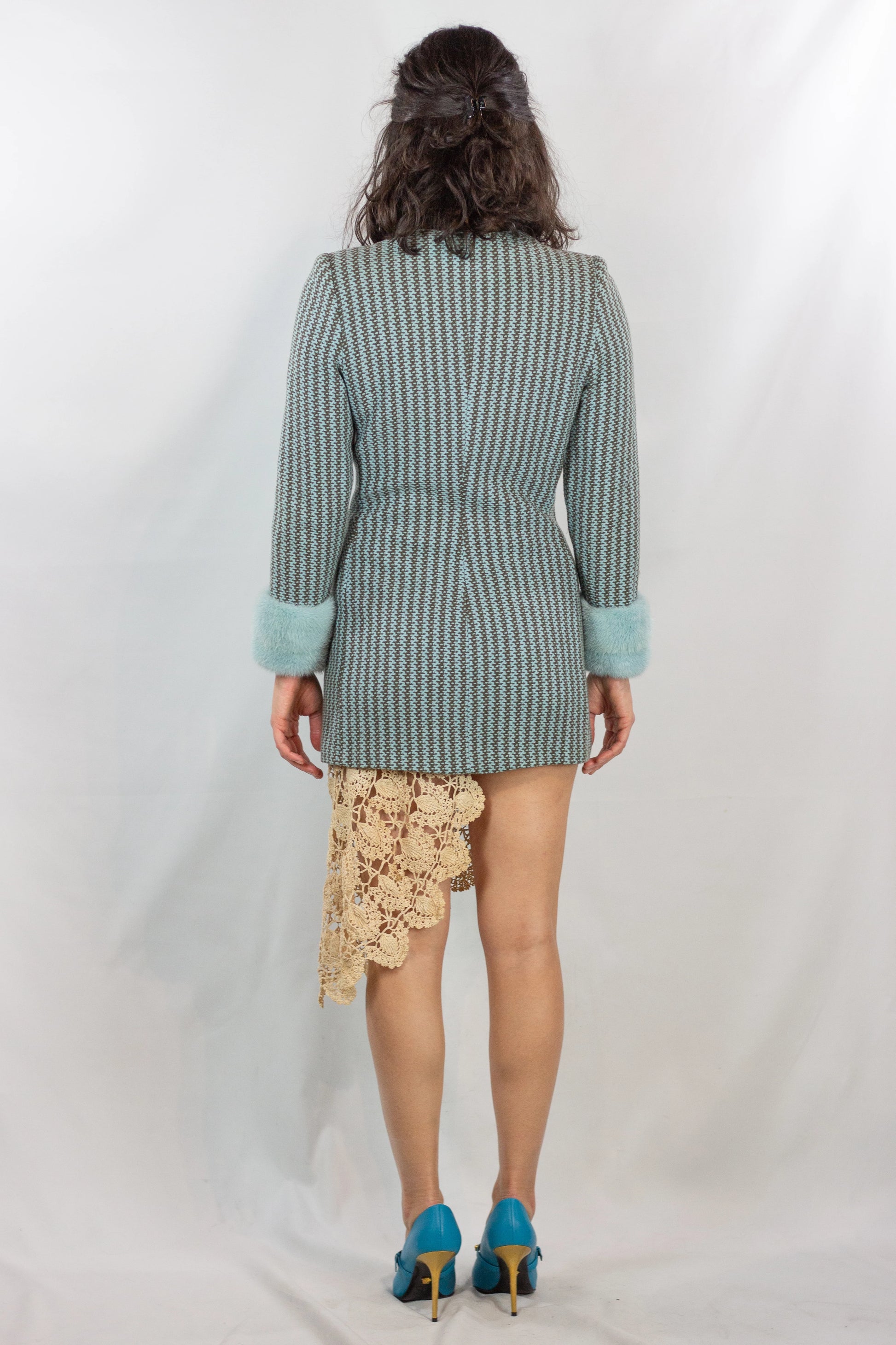 Robe Manteau with Mink Fur Trim