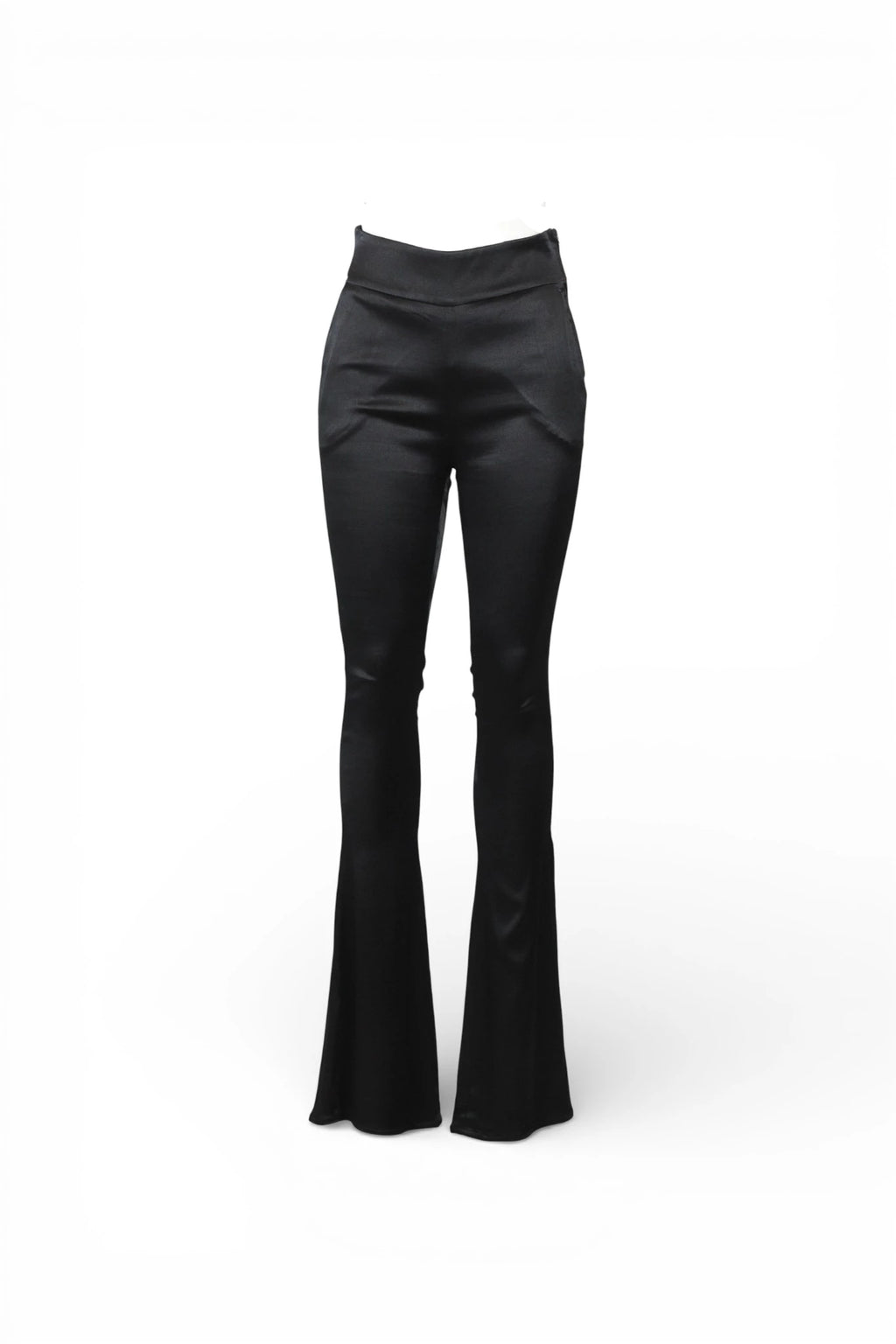 High-Waisted Slim Flared Trousers