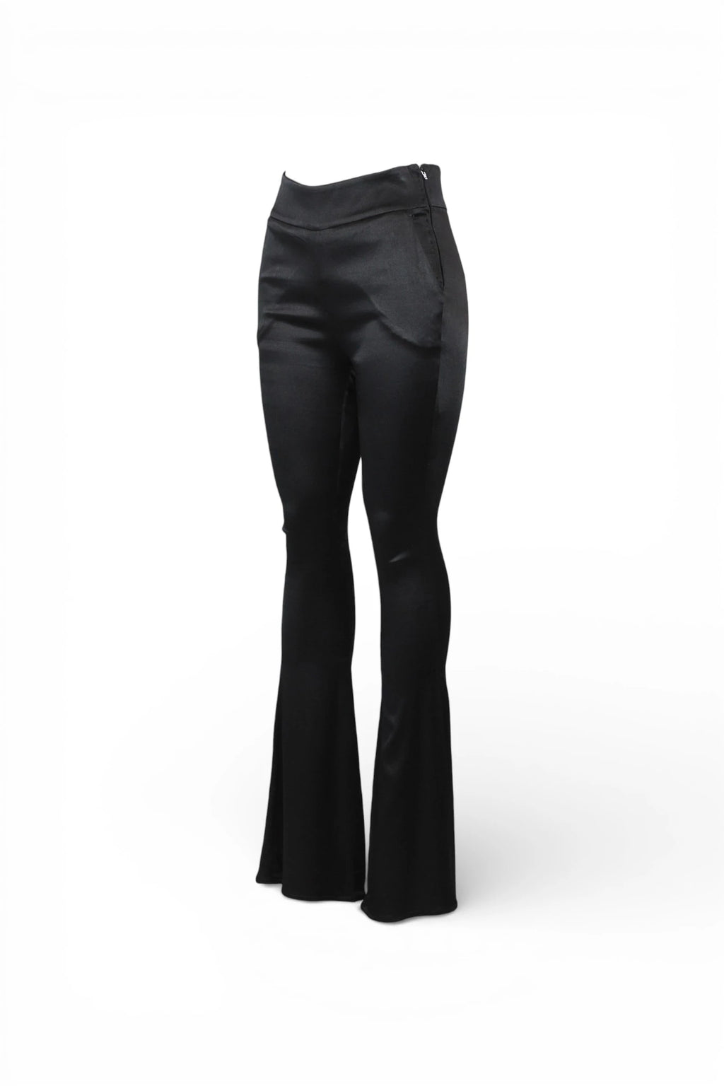 High-Waisted Slim Flared Trousers