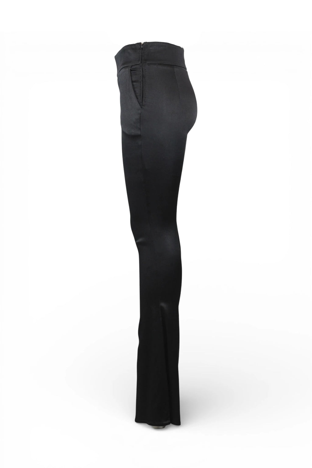 High-Waisted Slim Flared Trousers