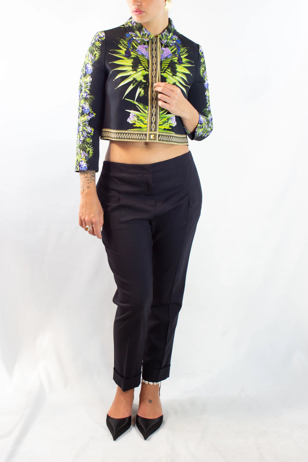 Tropical Print Cropped Jacket Resort 2012