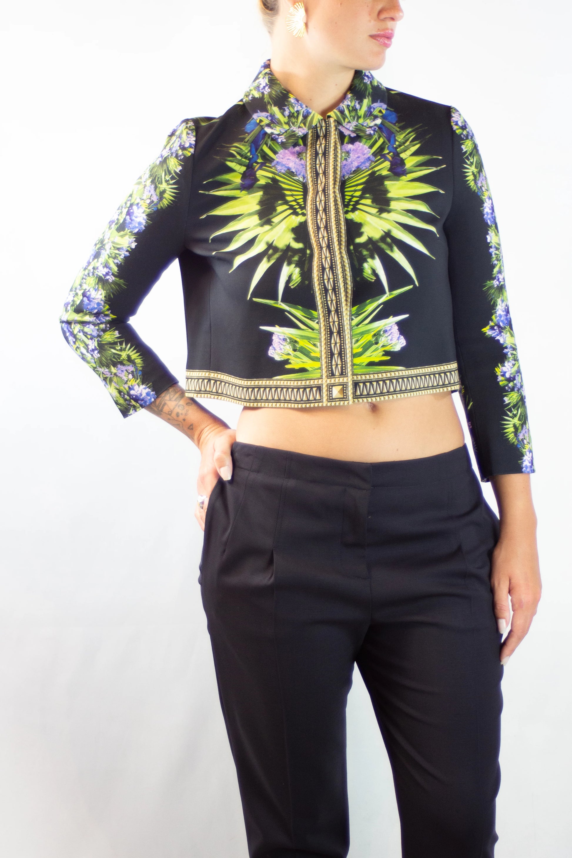 Tropical Print Cropped Jacket Resort 2012