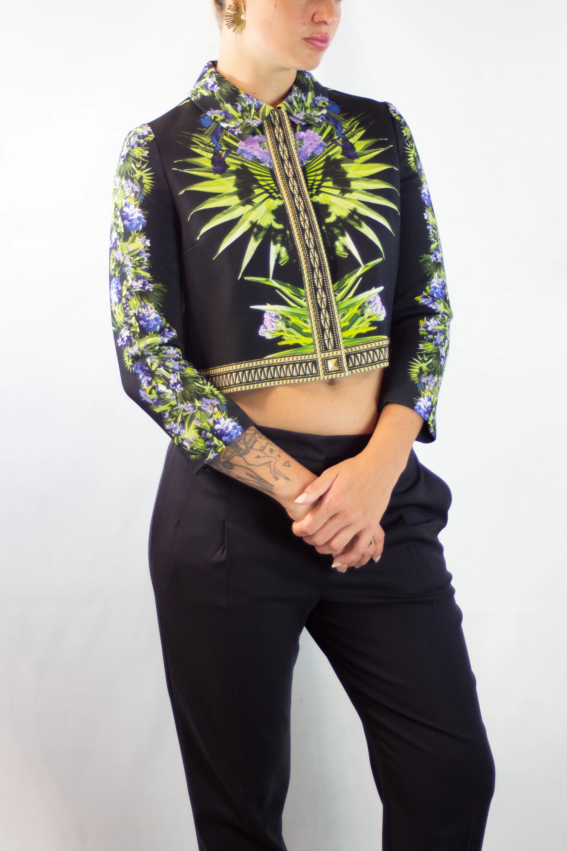 Tropical Print Cropped Jacket Resort 2012
