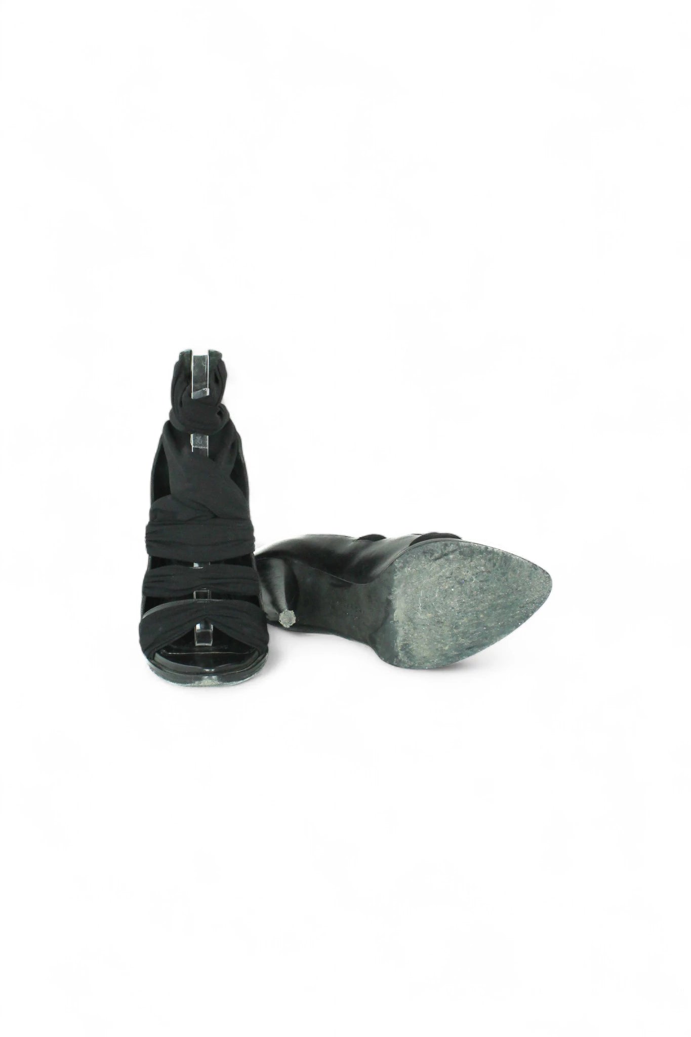 Black Elastic Sandals