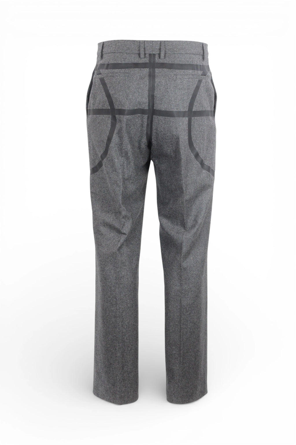 Grey Wool Trousers with Basketball-Inspired Upper Detail FW2014