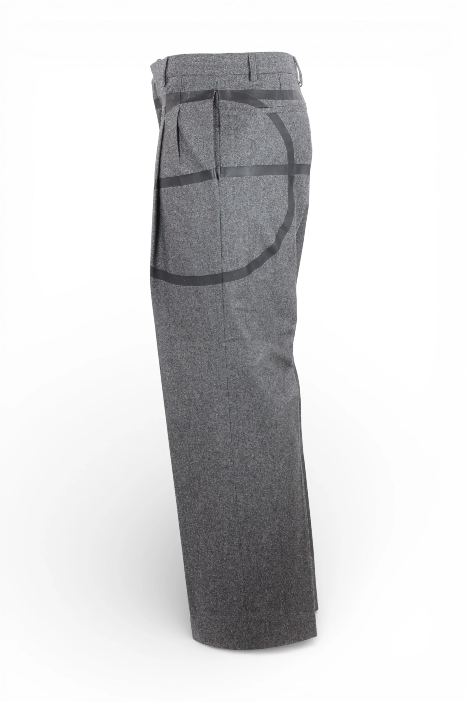 Grey Wool Trousers with Basketball-Inspired Upper Detail FW2014