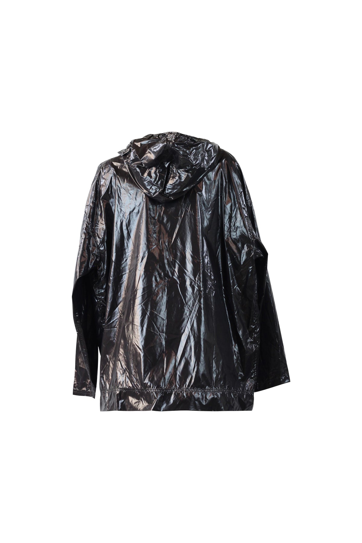 Glossy Hooded Raincoat
