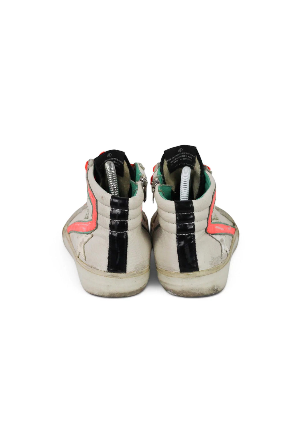 High-Top Sneakers Neon Red Laces