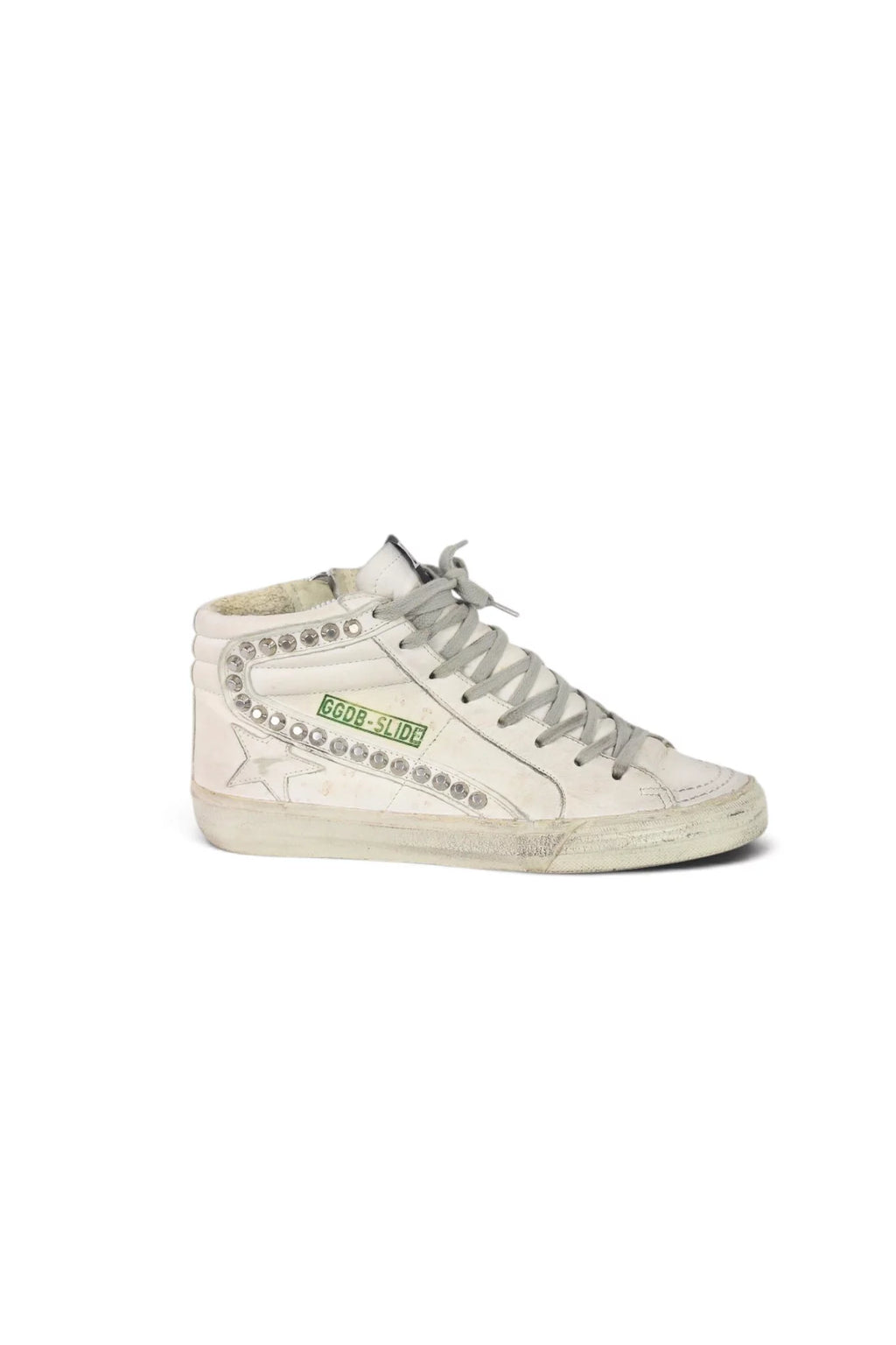 Studded Hi-Top Leather Sneaker