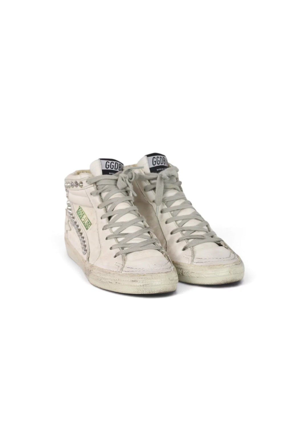 Studded Hi-Top Leather Sneaker