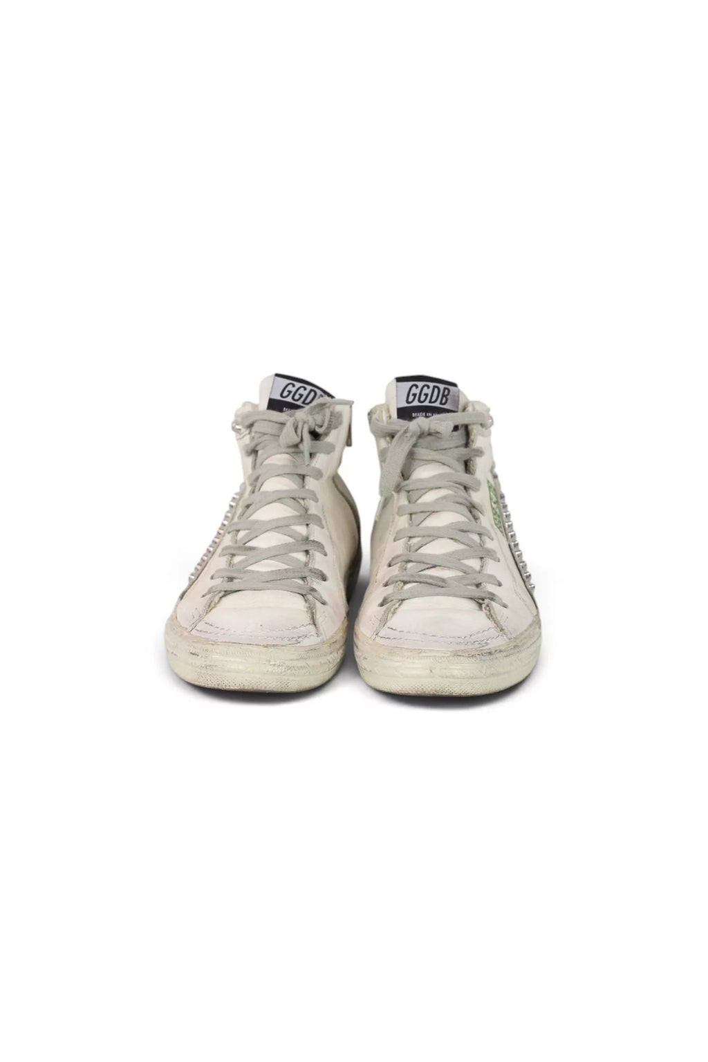 Studded Hi-Top Leather Sneaker
