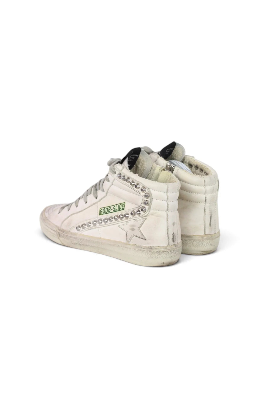 Studded Hi-Top Leather Sneaker