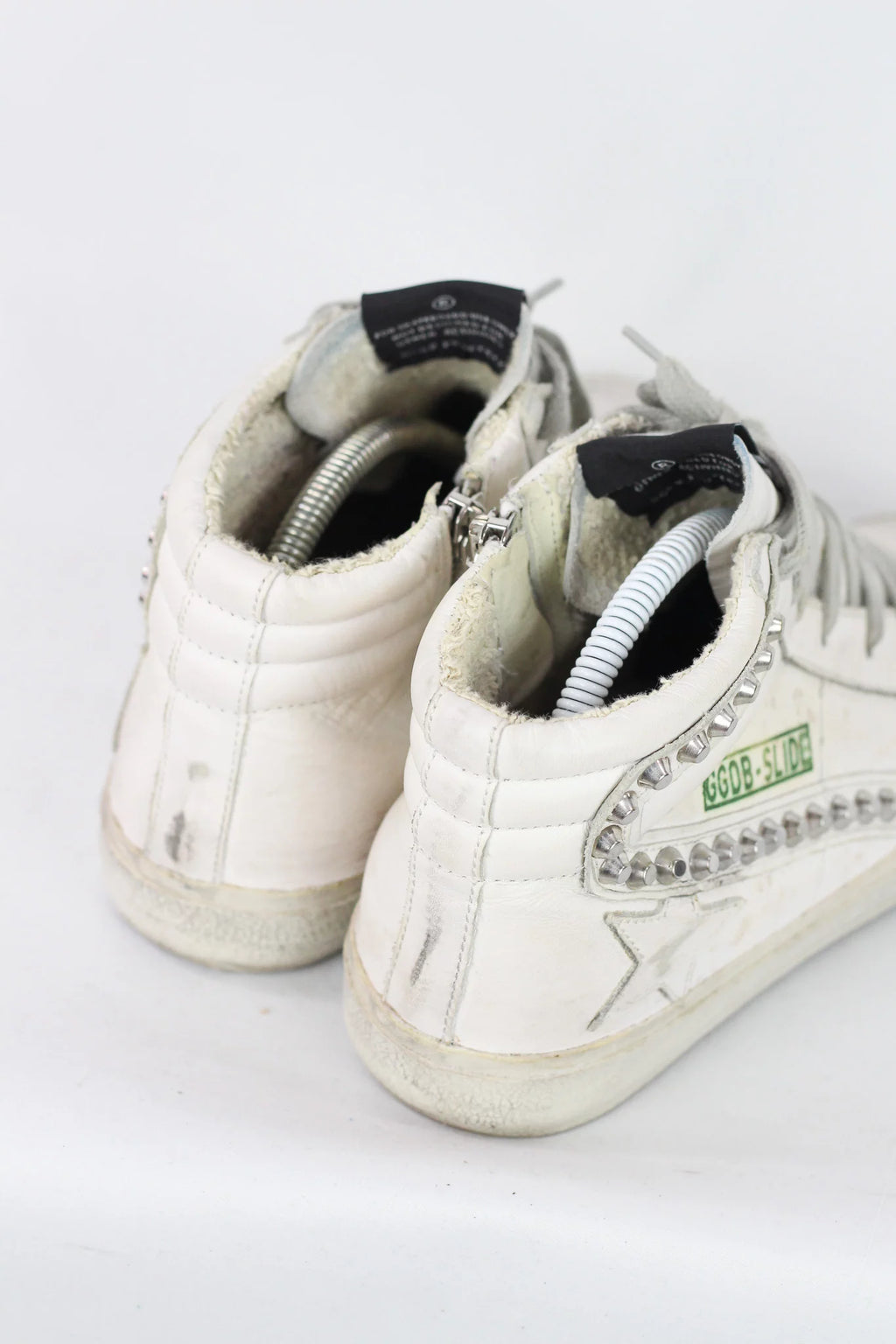 Studded Hi-Top Leather Sneaker