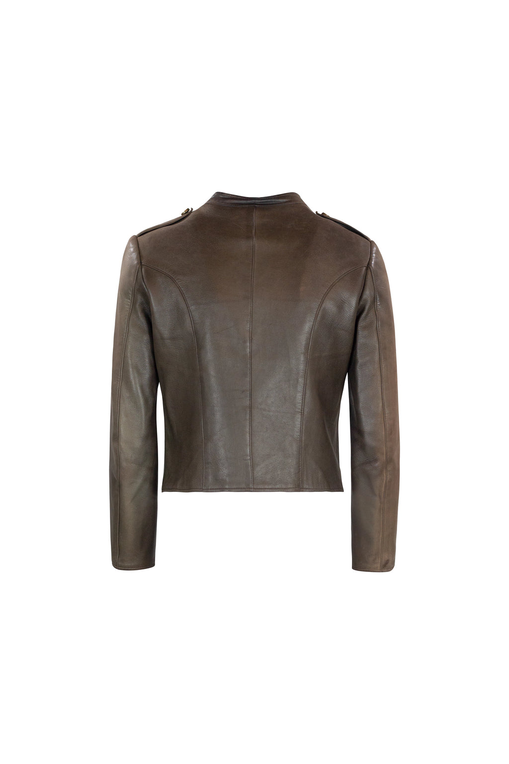 Cropped Fitted Leather Jacket SS2002