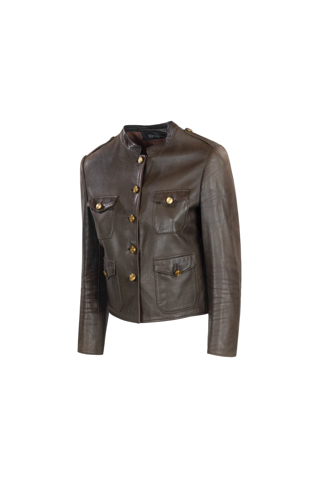 Cropped Fitted Leather Jacket SS2002