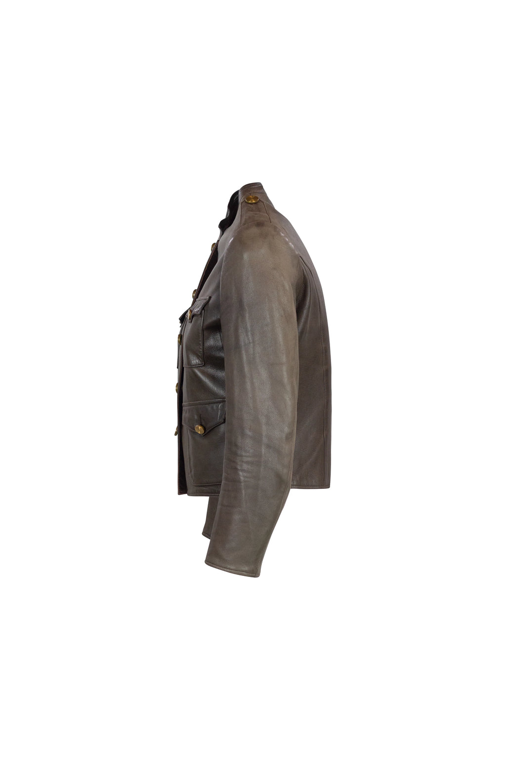 Cropped Fitted Leather Jacket SS2002