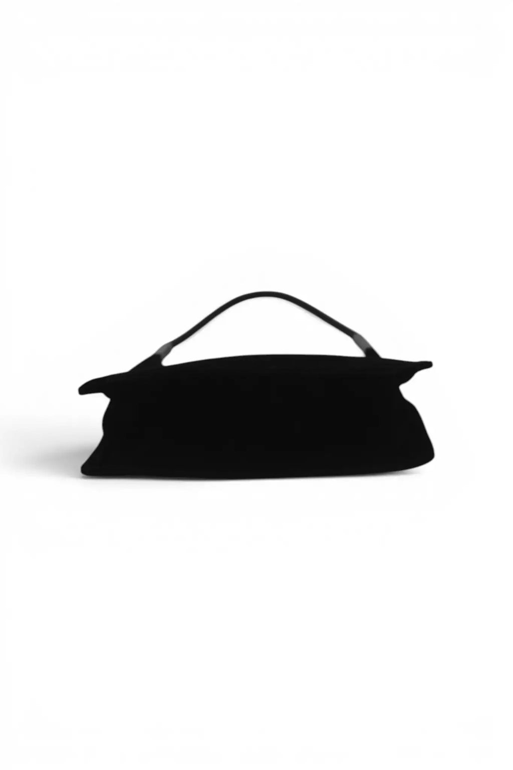 Black Suede Shoulder Hobo Bag