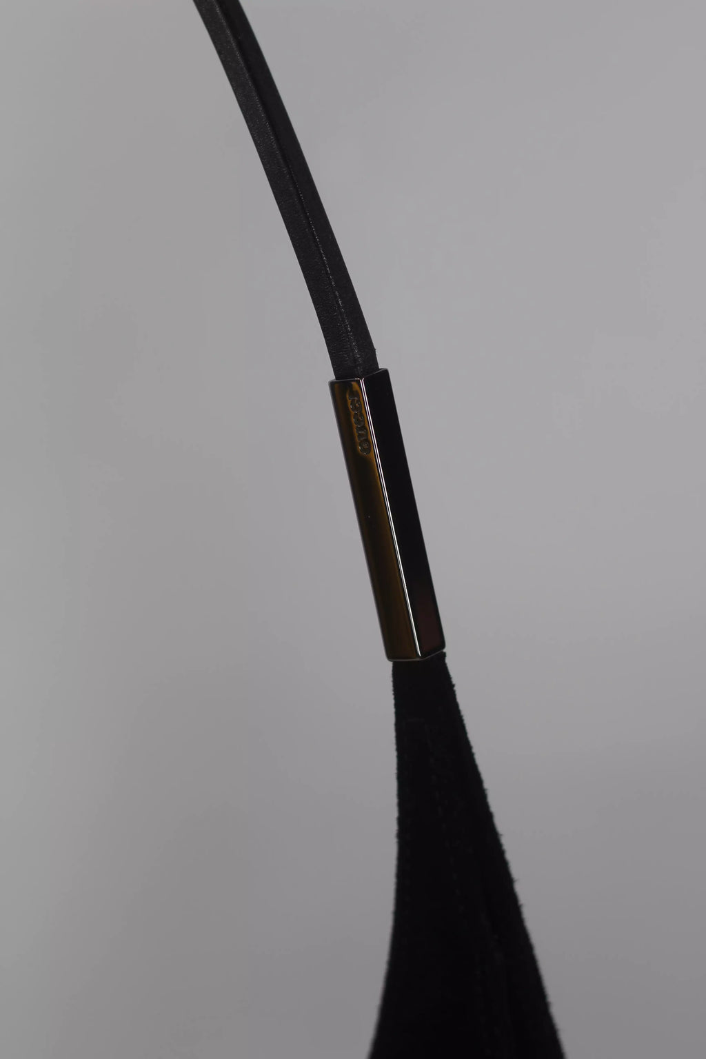 Black Suede Shoulder Hobo Bag