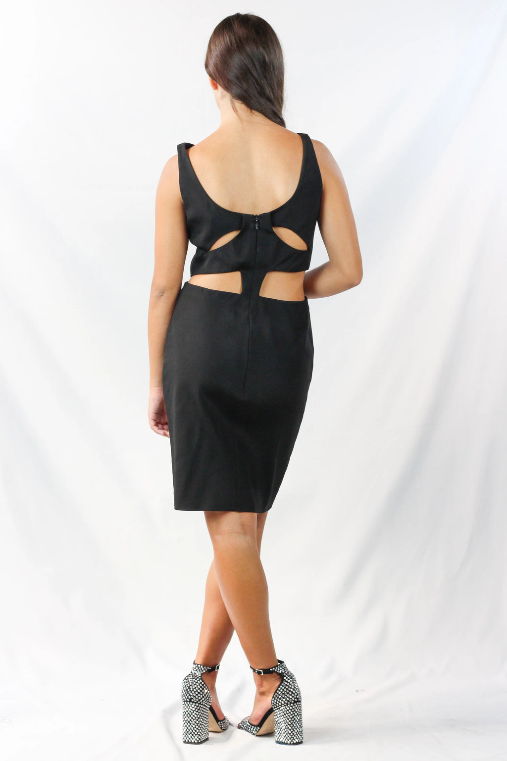 Mini Abito Nero Cut-Out