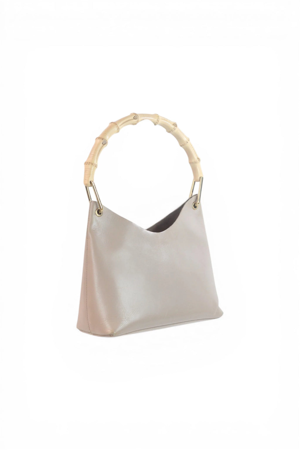 Taupe Bamboo Bucket Bag
