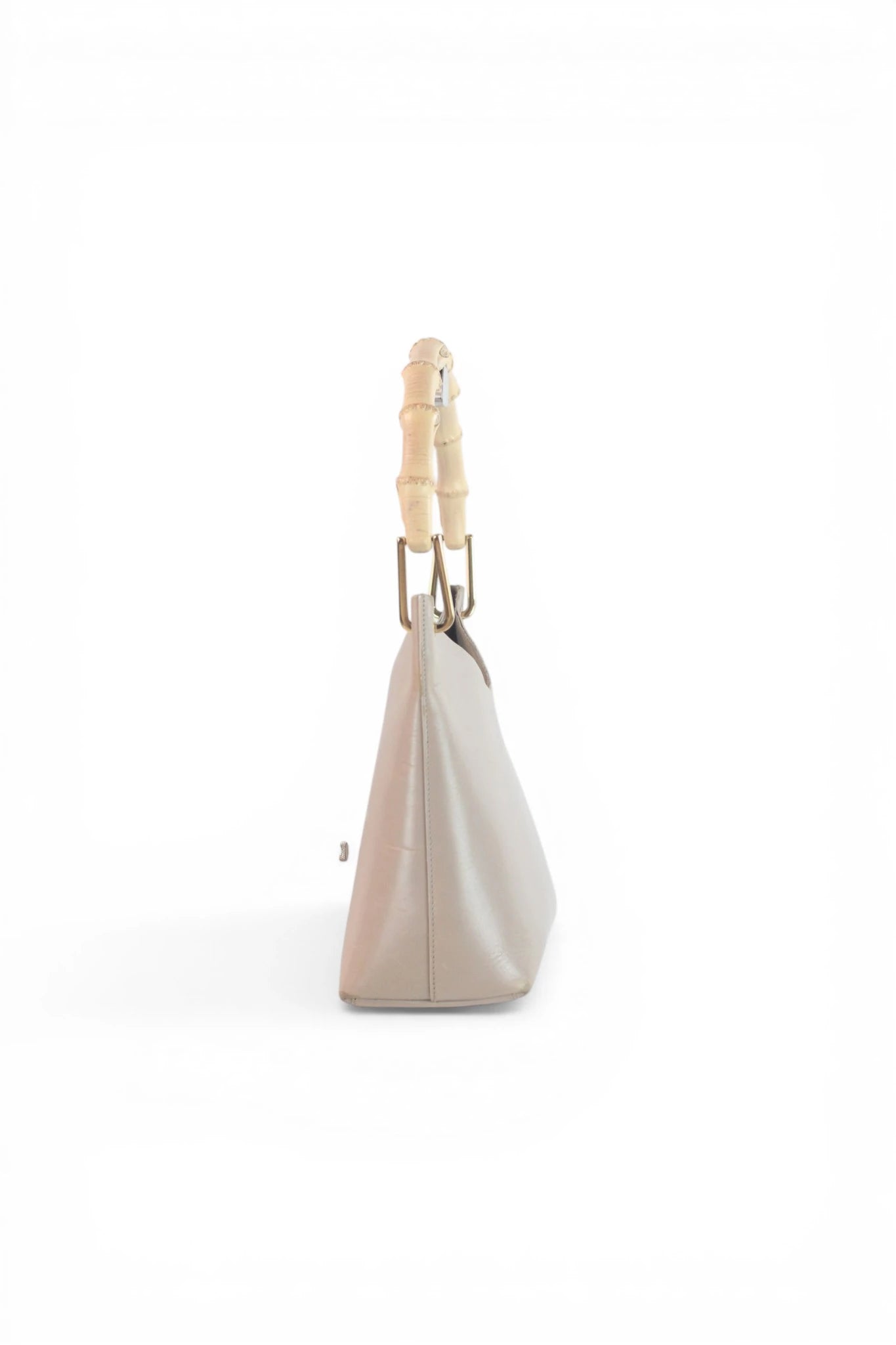 Taupe Bamboo Bucket Bag