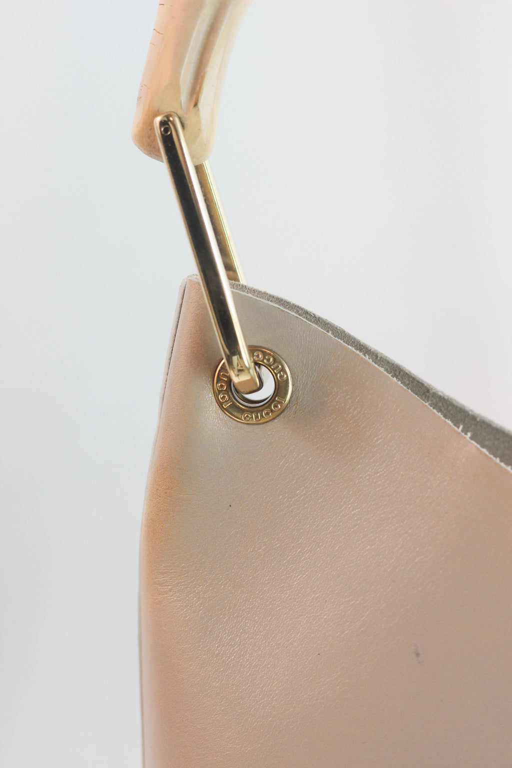 Taupe Bamboo Bucket Bag