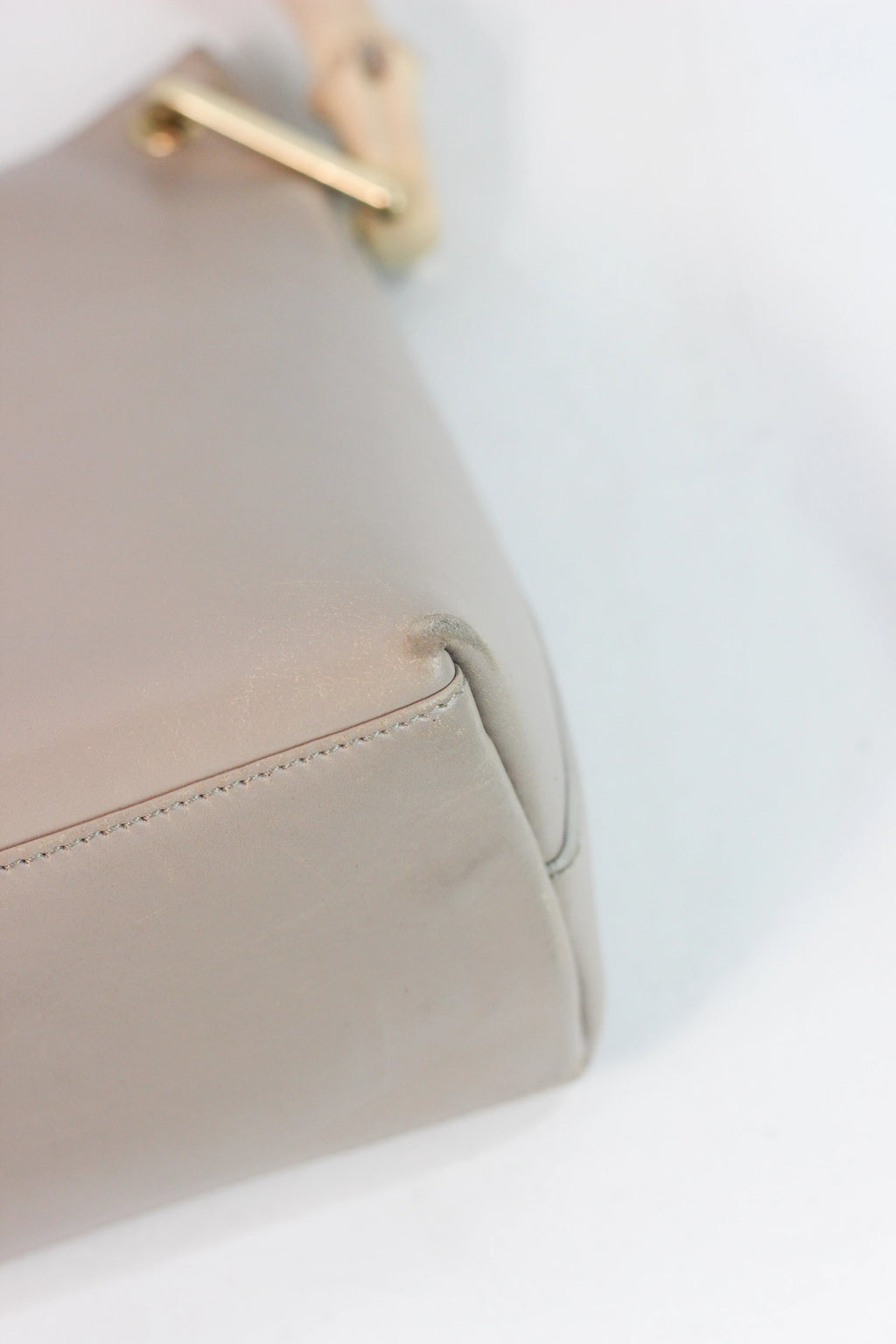 Taupe Bamboo Bucket Bag