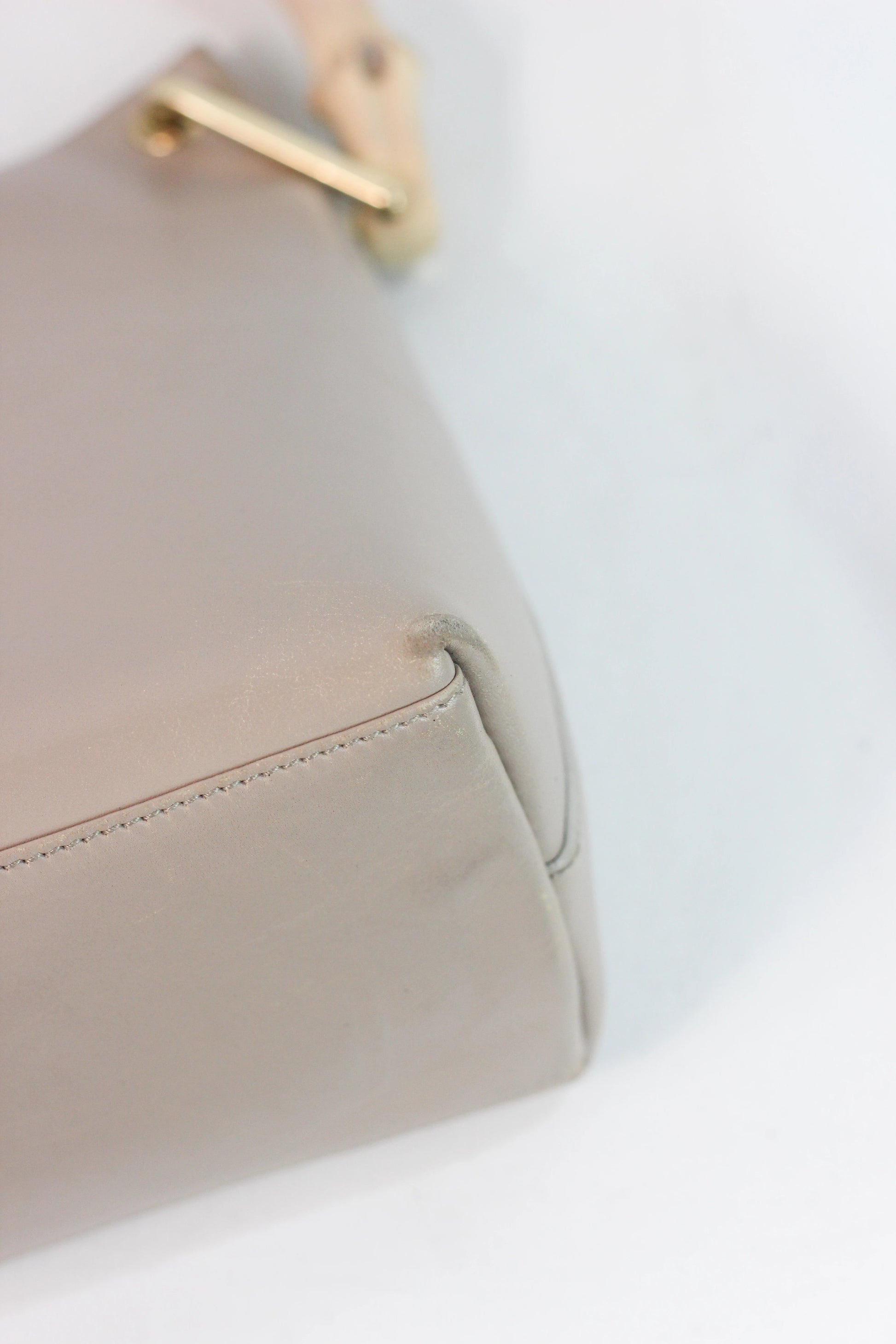 Taupe Bamboo Bucket Bag