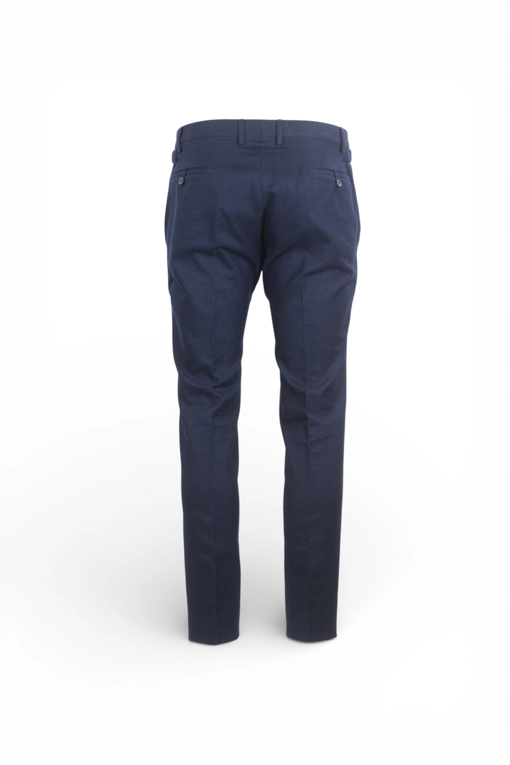 Blue Piqué Tapered Trousers