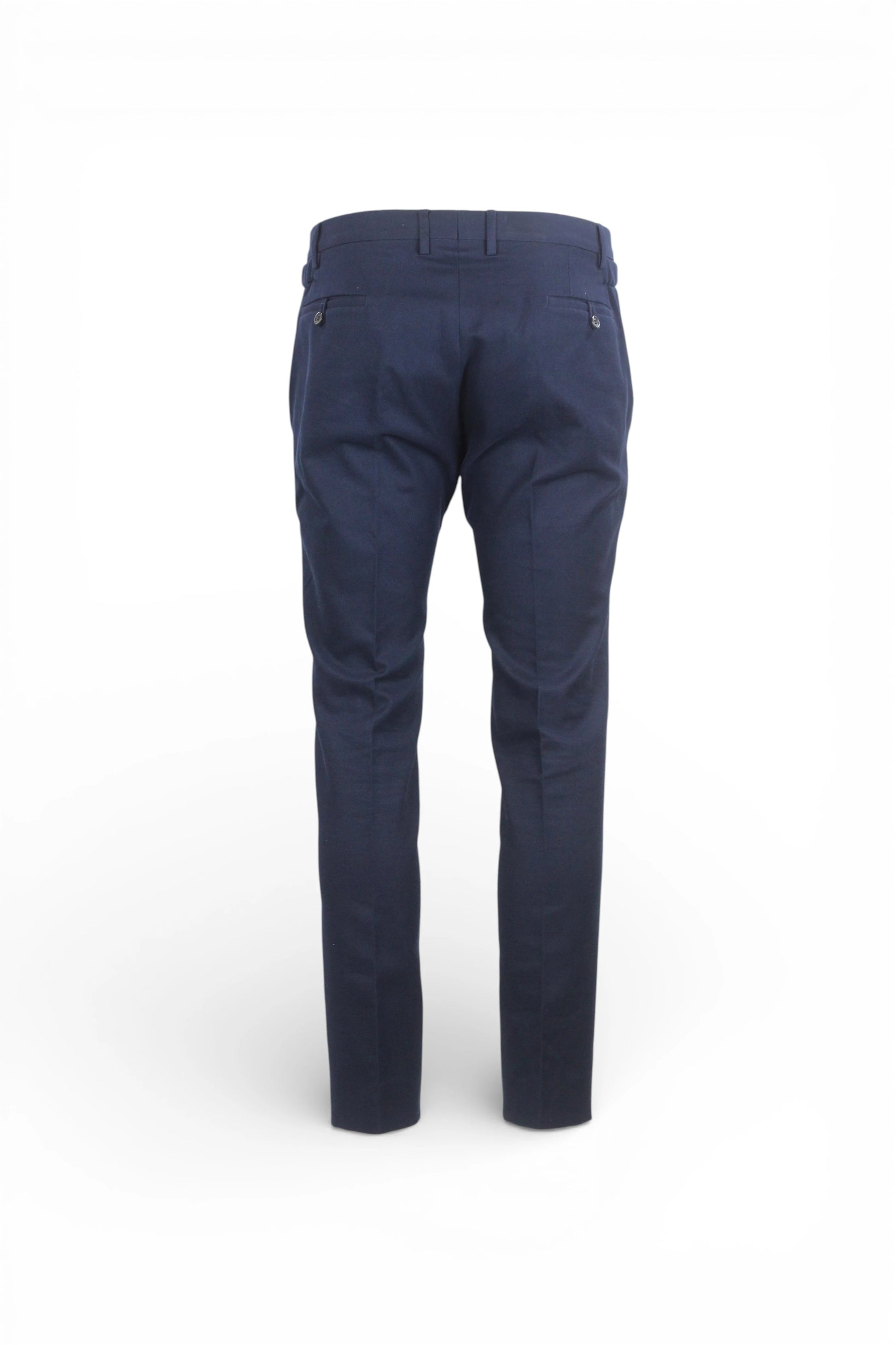 Blue Piqué Tapered Trousers
